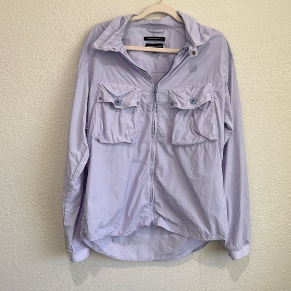 Marshall Artist Tonaro Mens XL Overshirt Lilac Full Zip Casual Jacket Preppy - Picture 1 of 12